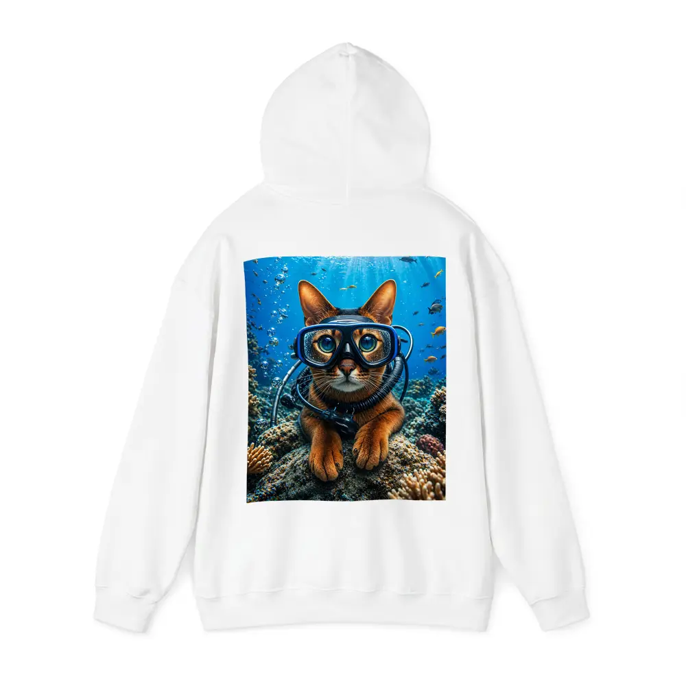 Abyssinian Cat Scuba Diver Underwater Coral Reef – Hoodies