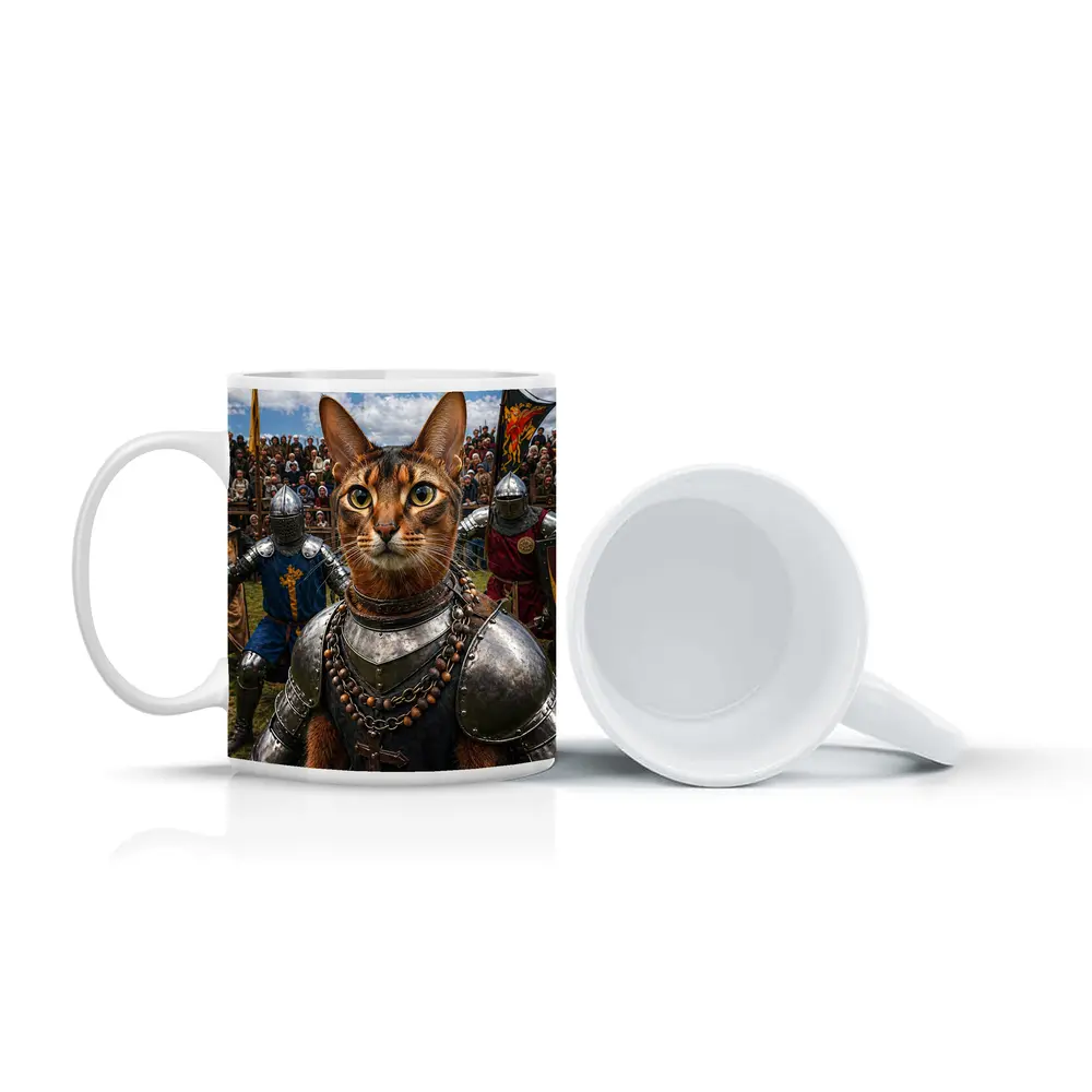 Abyssinian Cat Knight Medieval Tournament Battle – Mugs
