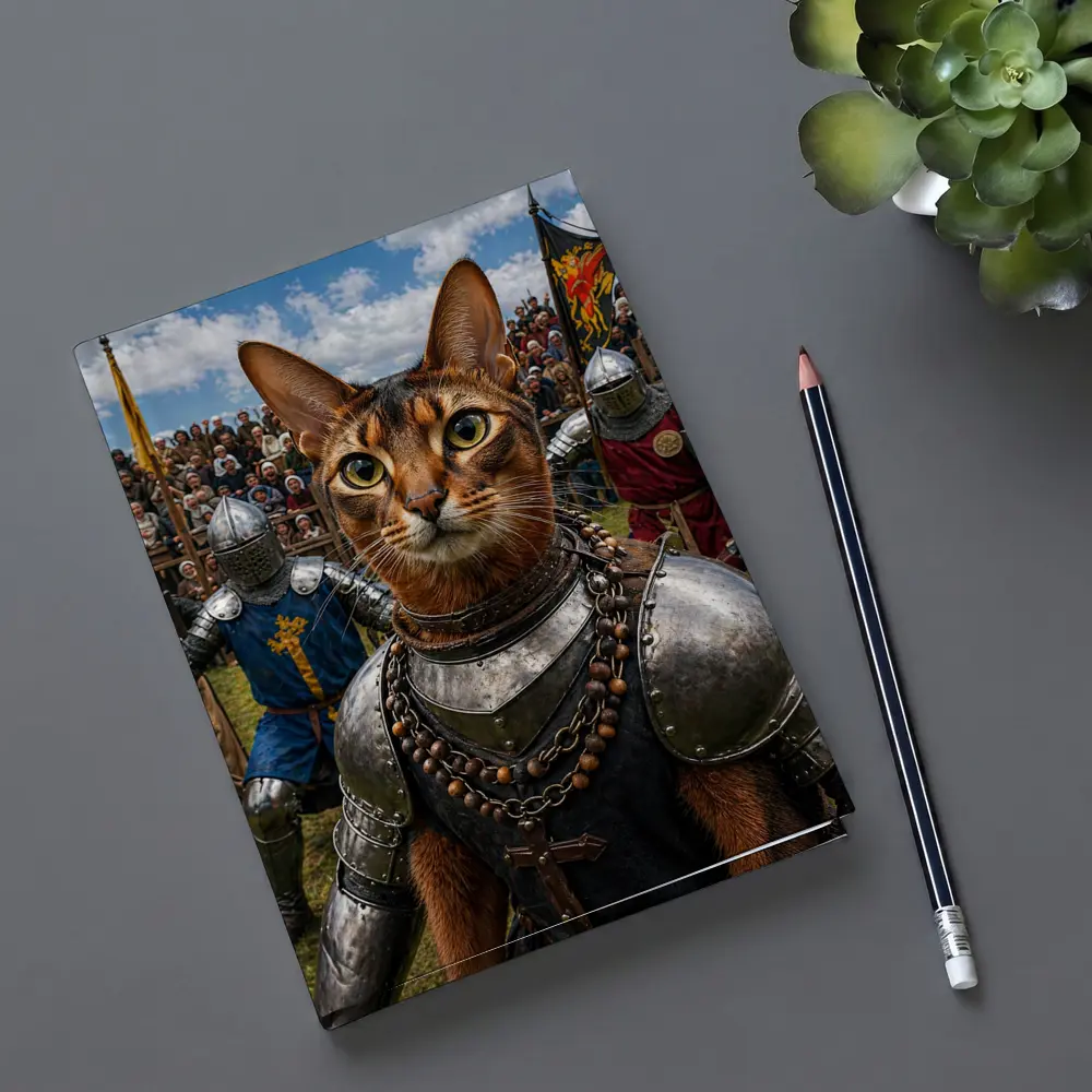 Abyssinian Cat Knight Medieval Tournament Battle – Notebooks