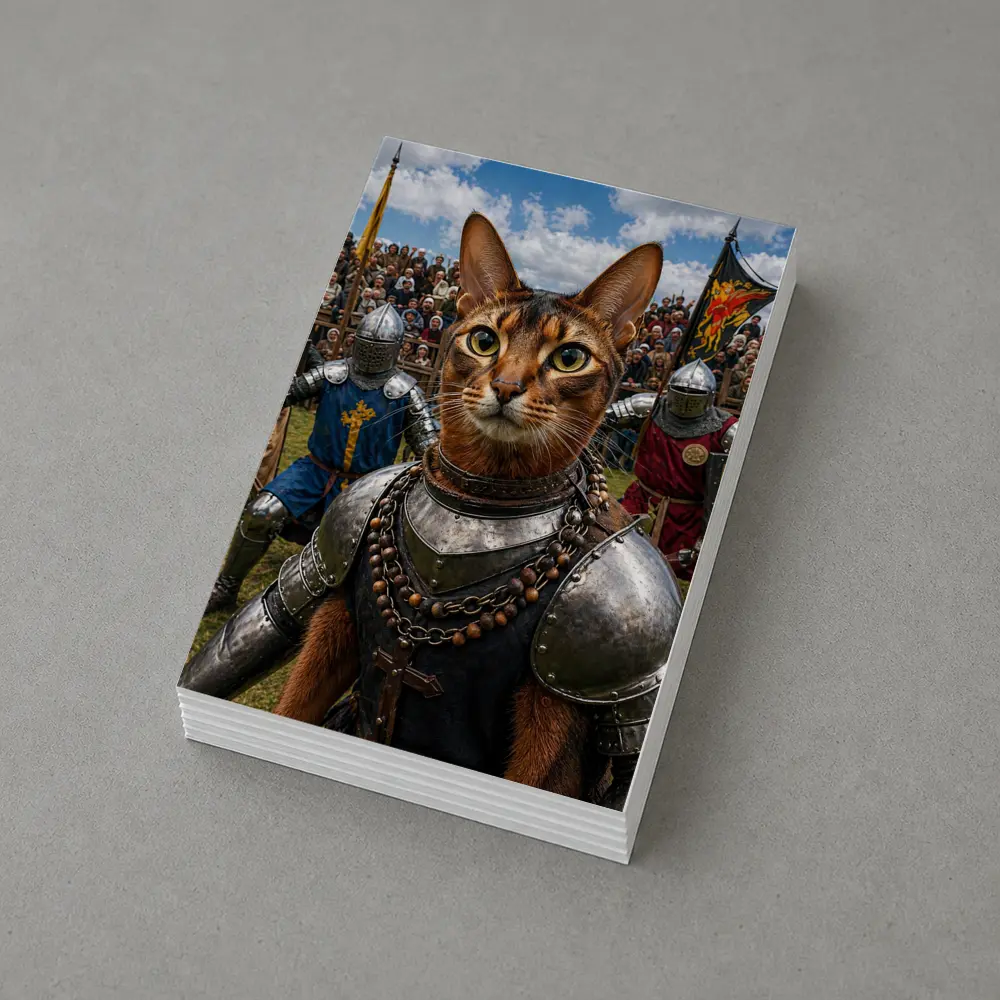 Abyssinian Cat Knight Medieval Tournament Battle – Postcards