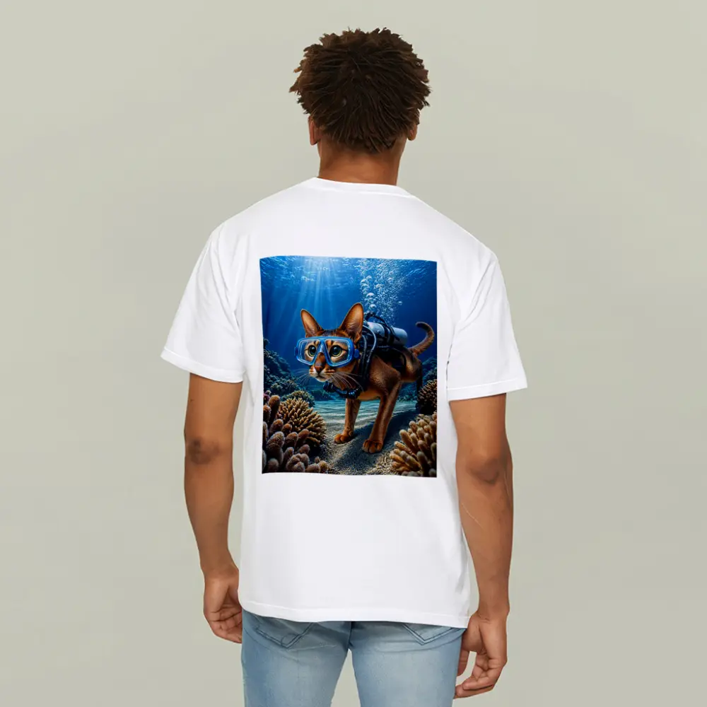 Abyssinian Cat Scuba Diving Coral Reef – T-Shirts