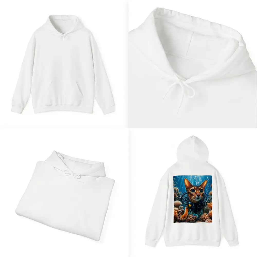 Abyssinian Cat Scuba Diving Coral Reef – Hoodies