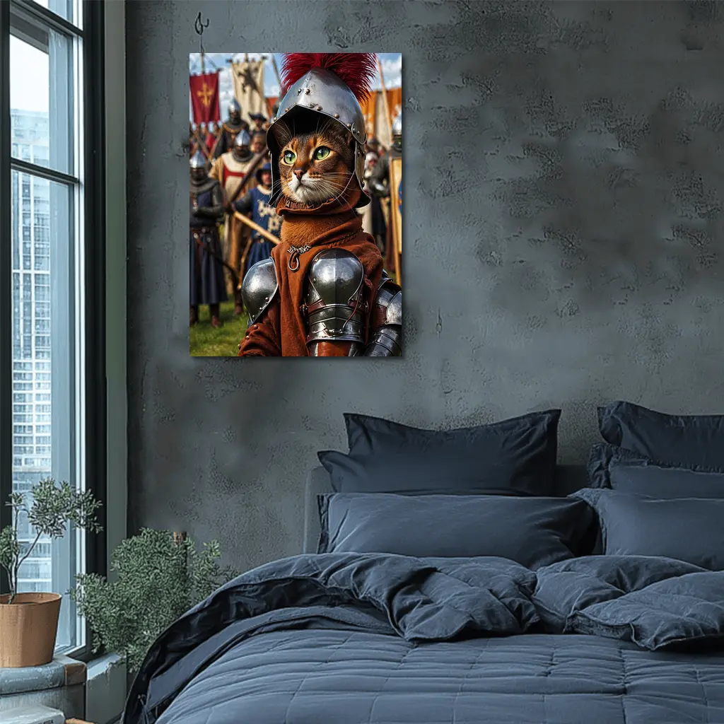 Abyssinian Cat Knight Medieval Tournament Battle – Wall Art