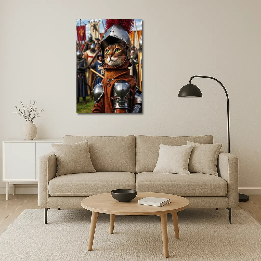 Abyssinian Cat Knight Medieval Tournament Battle – Wall Art