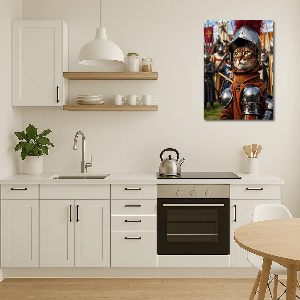 Abyssinian Cat Knight Medieval Tournament Battle – Wall Art