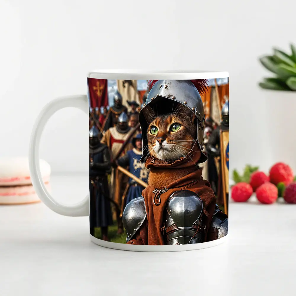 Abyssinian Cat Knight Medieval Tournament Battle – Mugs