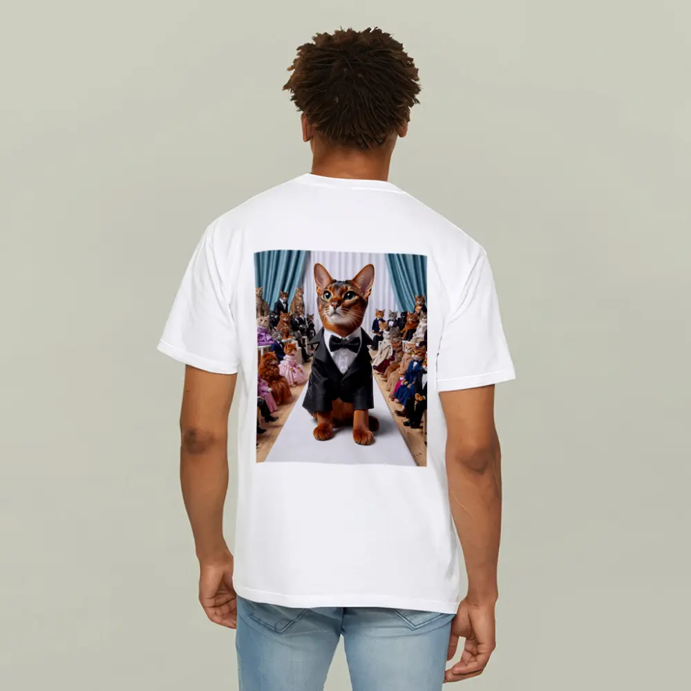 Abyssinian Cat Tuxedo Fashion Show Runway – T-Shirts