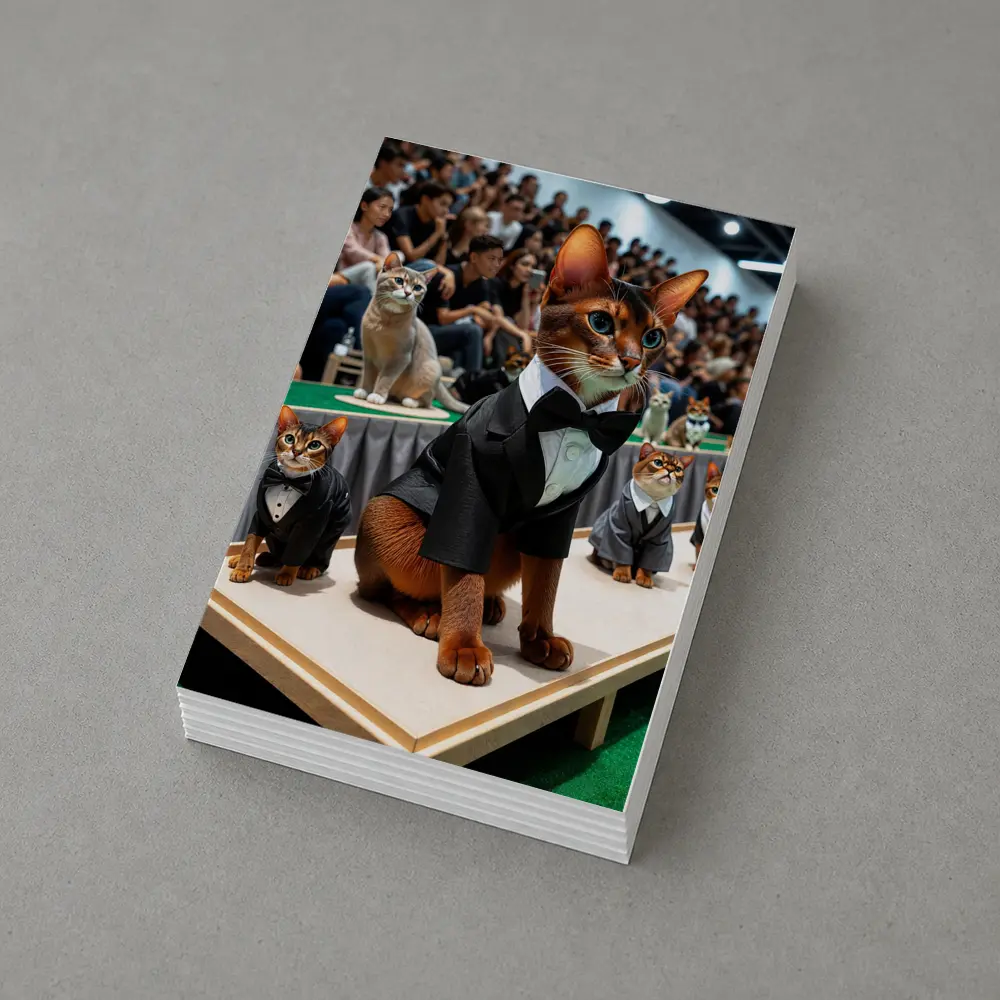 Abyssinian Cats in Tuxedos Fashion Show – Postcards