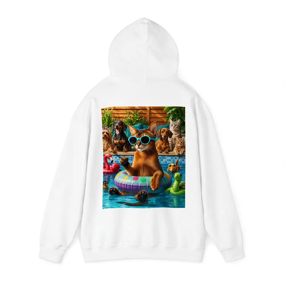 Abyssinian Cat Sunglasses Pool Party Summer – Hoodies