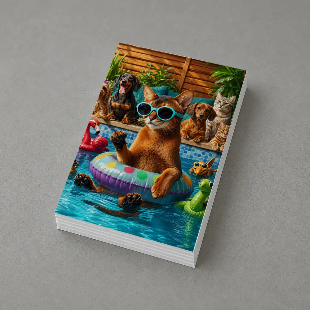 Abyssinian Cat Sunglasses Pool Party Summer – Postcards