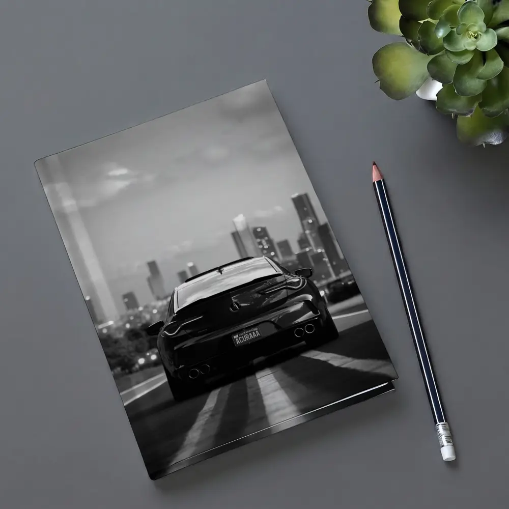 Acura TLX Black White City Skyline Rear – Notebooks