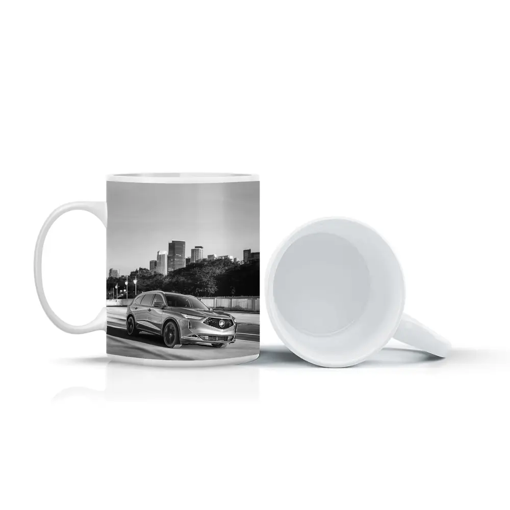Acura MDX SUV City Skyline Black White – Mugs