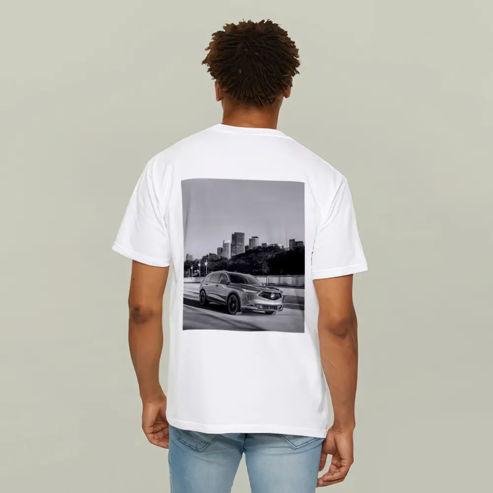 Acura MDX SUV City Skyline Black White – T-Shirts
