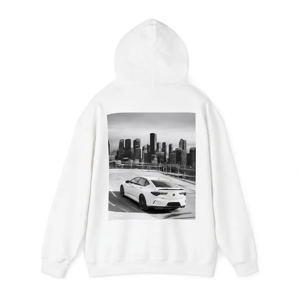 Acura TLX Black White City Skyline – Hoodies