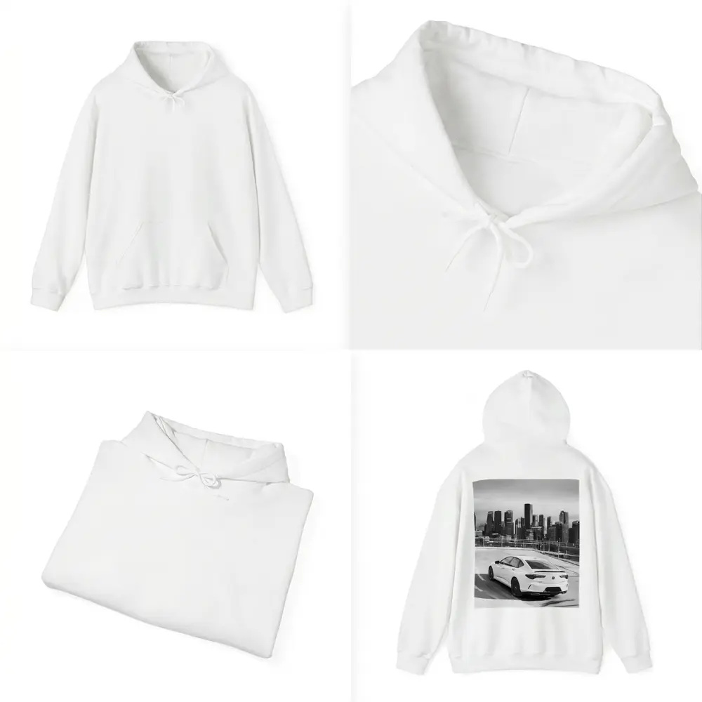 Acura TLX Black White City Skyline – Hoodies