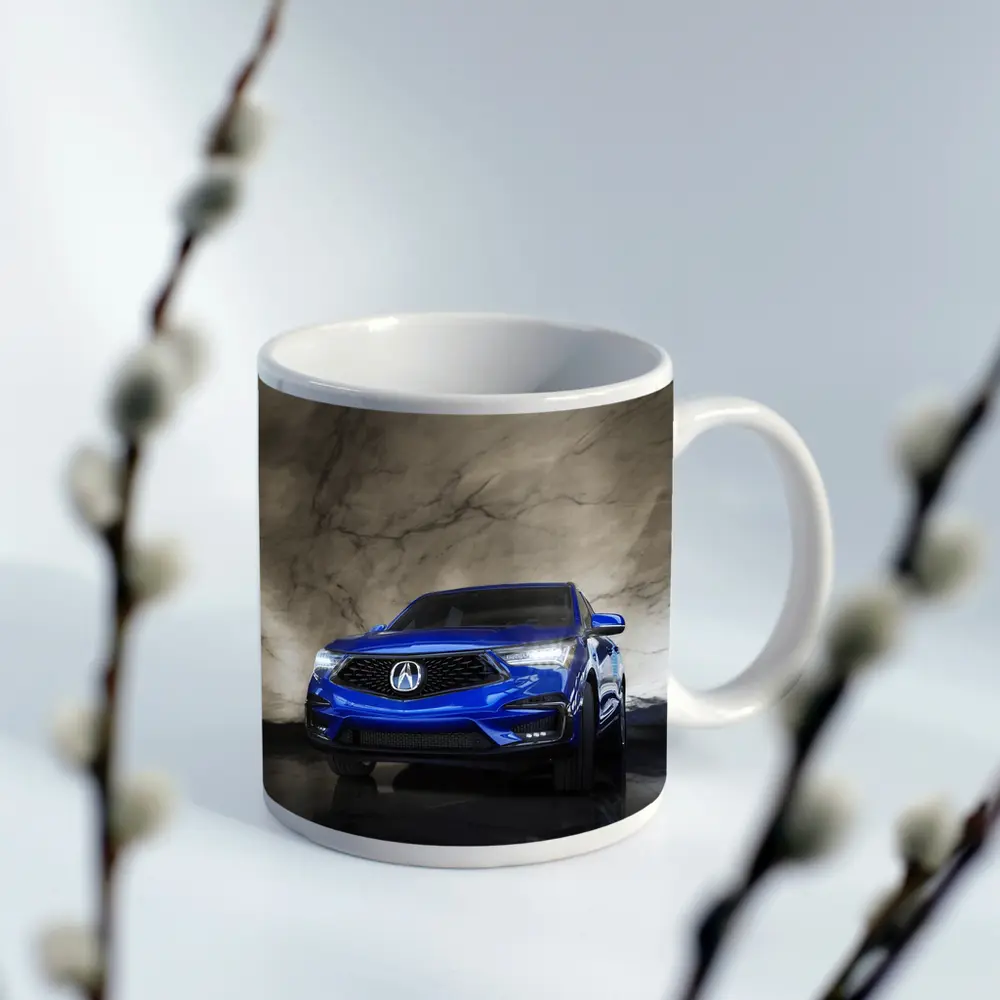 Acura RDX Blue Marble Background Studio Shot – Mugs
