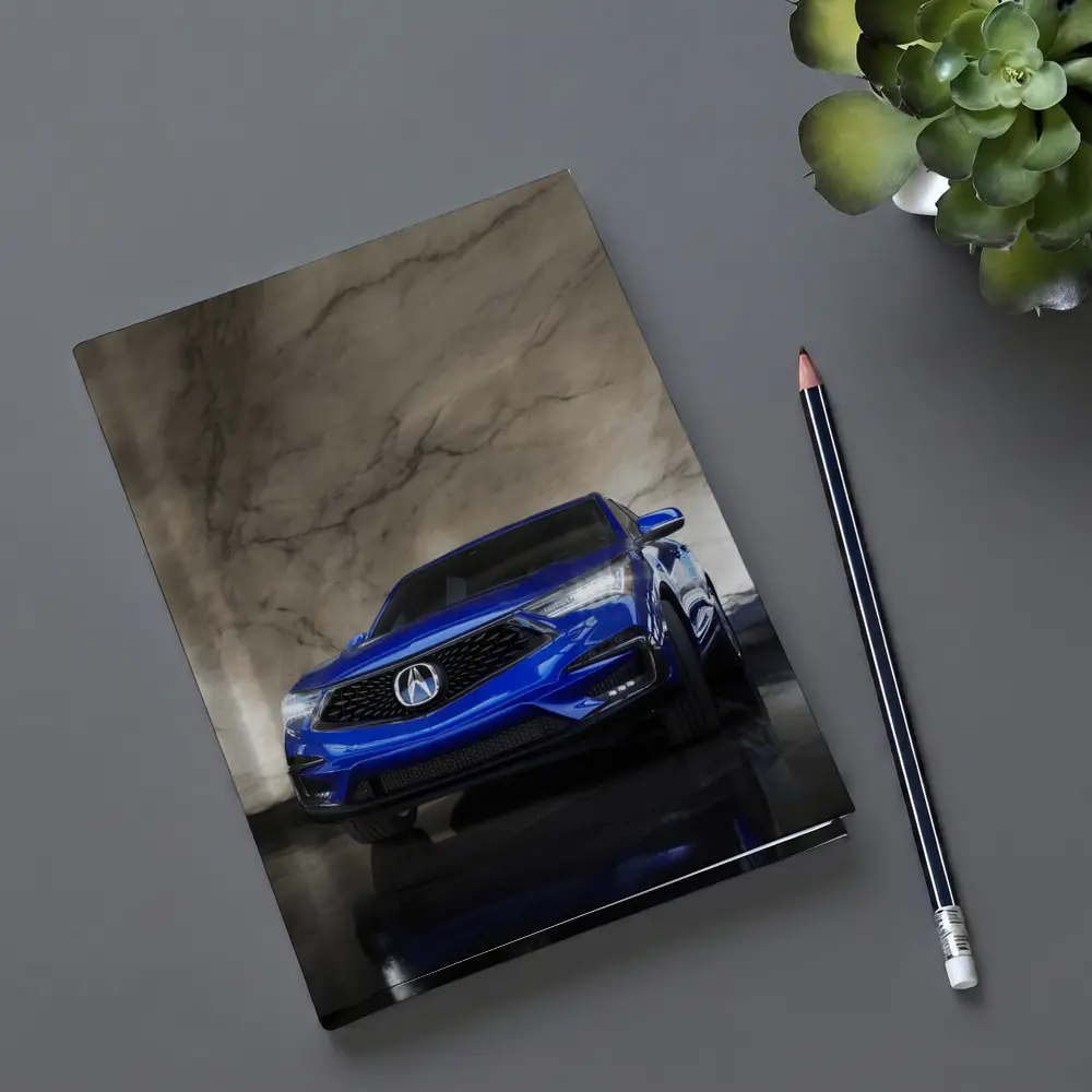 Acura RDX Blue Marble Background Studio Shot – Notebooks