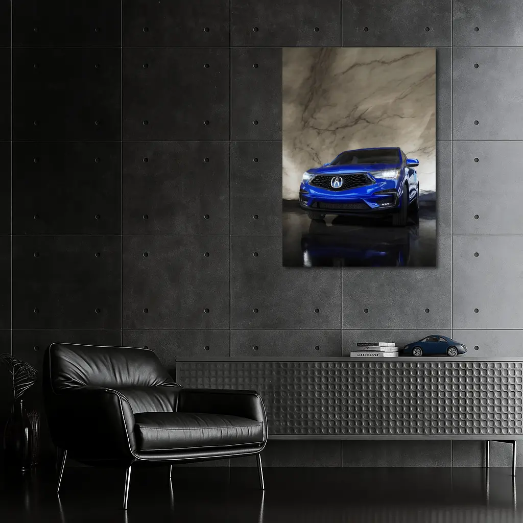 Acura RDX Blue Marble Background Studio Shot – Wall Art