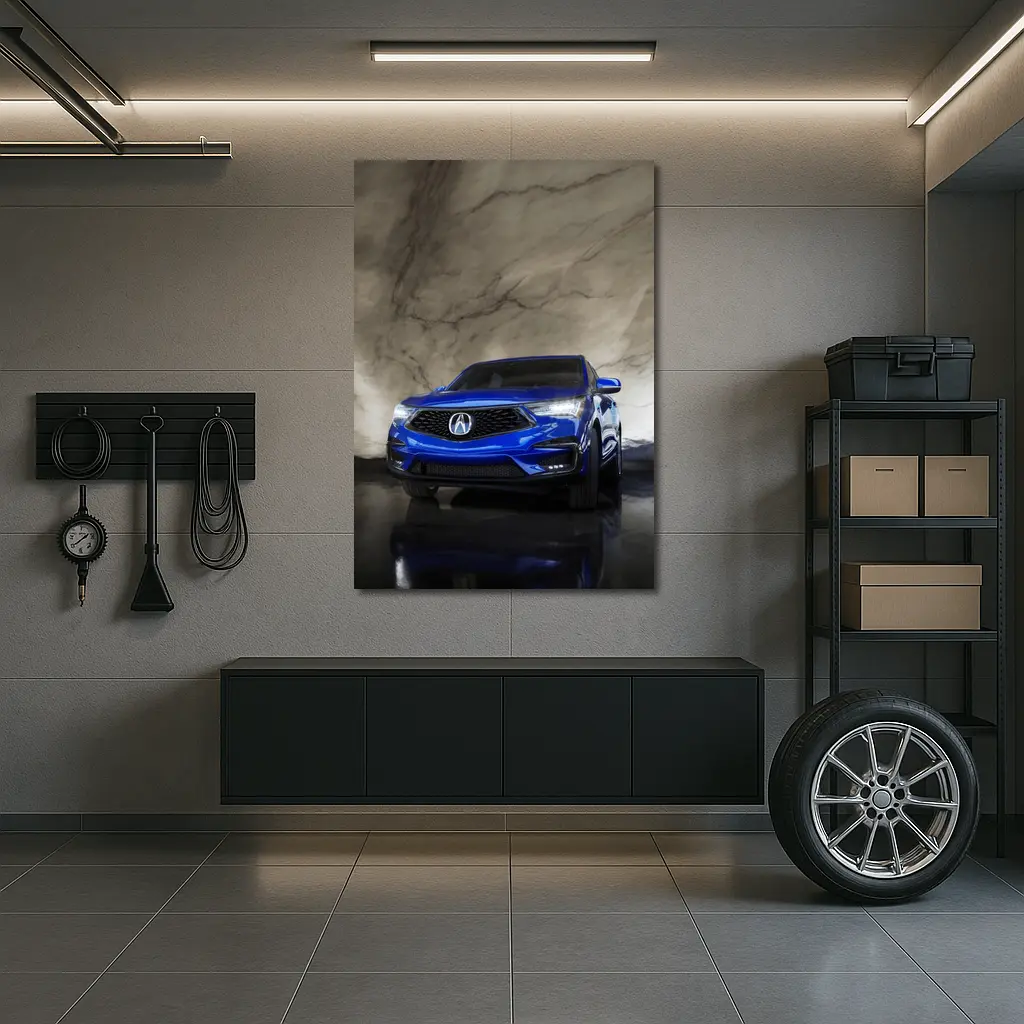 Acura RDX Blue Marble Background Studio Shot – Wall Art