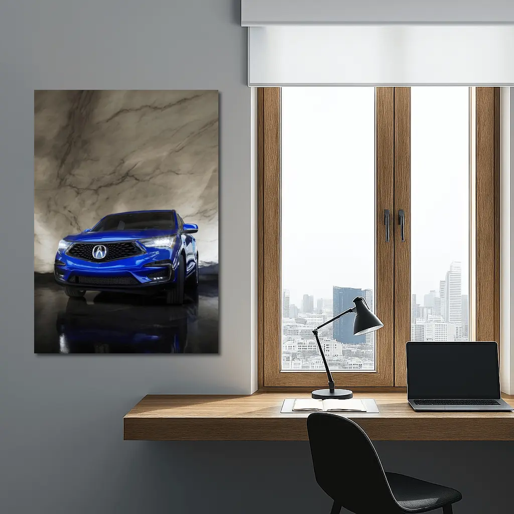 Acura RDX Blue Marble Background Studio Shot – Wall Art