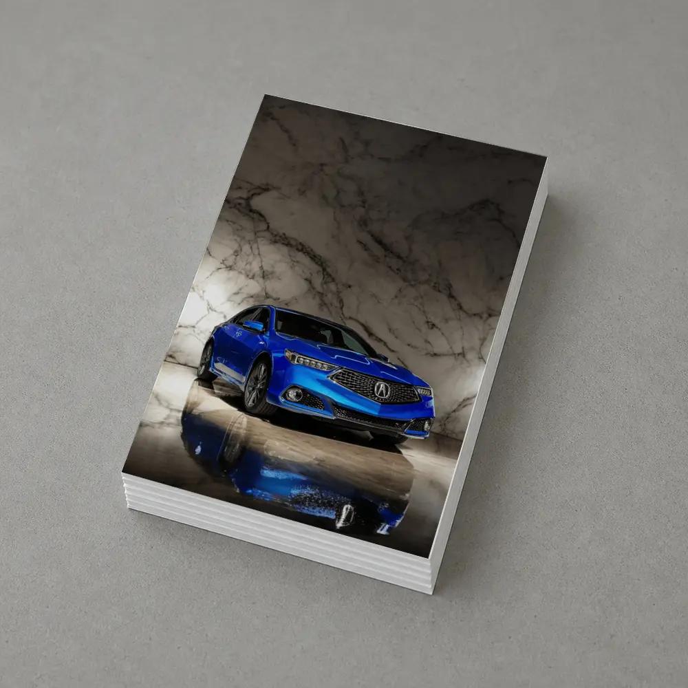 Acura TLX Blue Sedan Marble Studio – Postcards