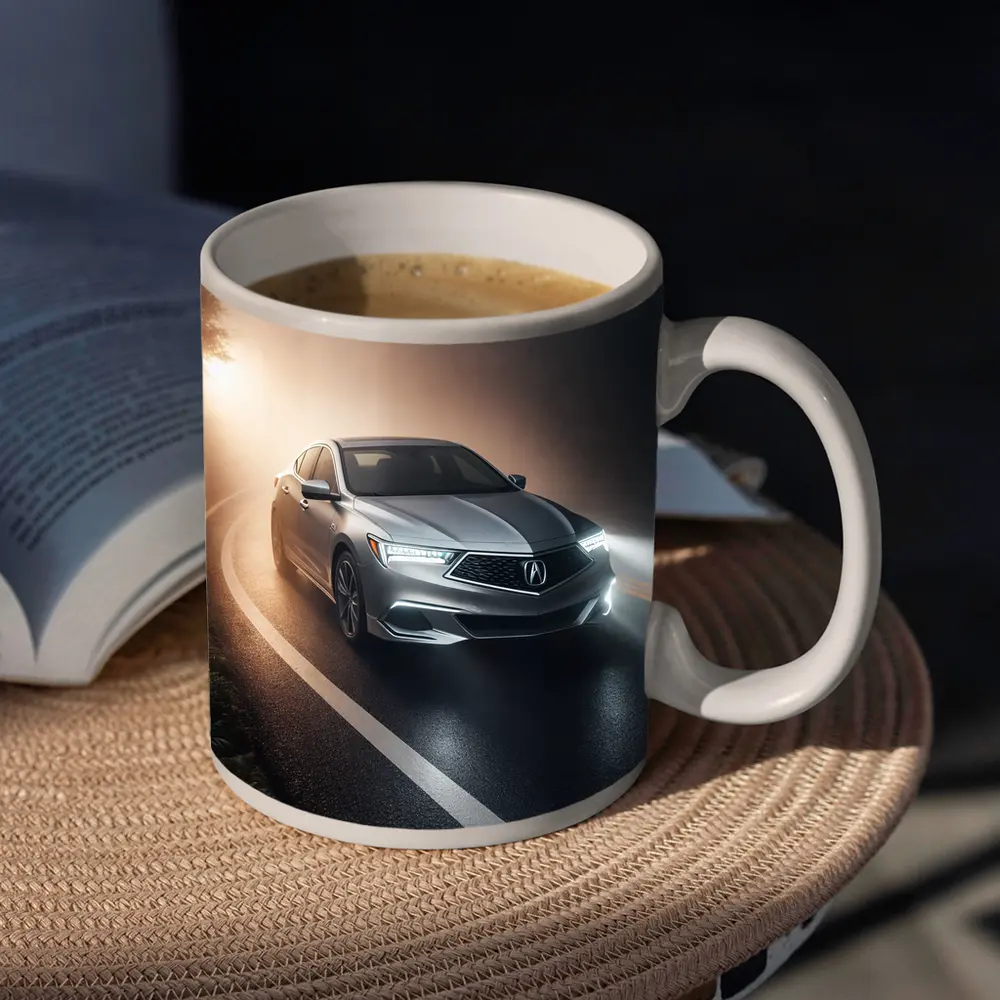 Acura ILX Sedan Driving Through Foggy Road – Mugs