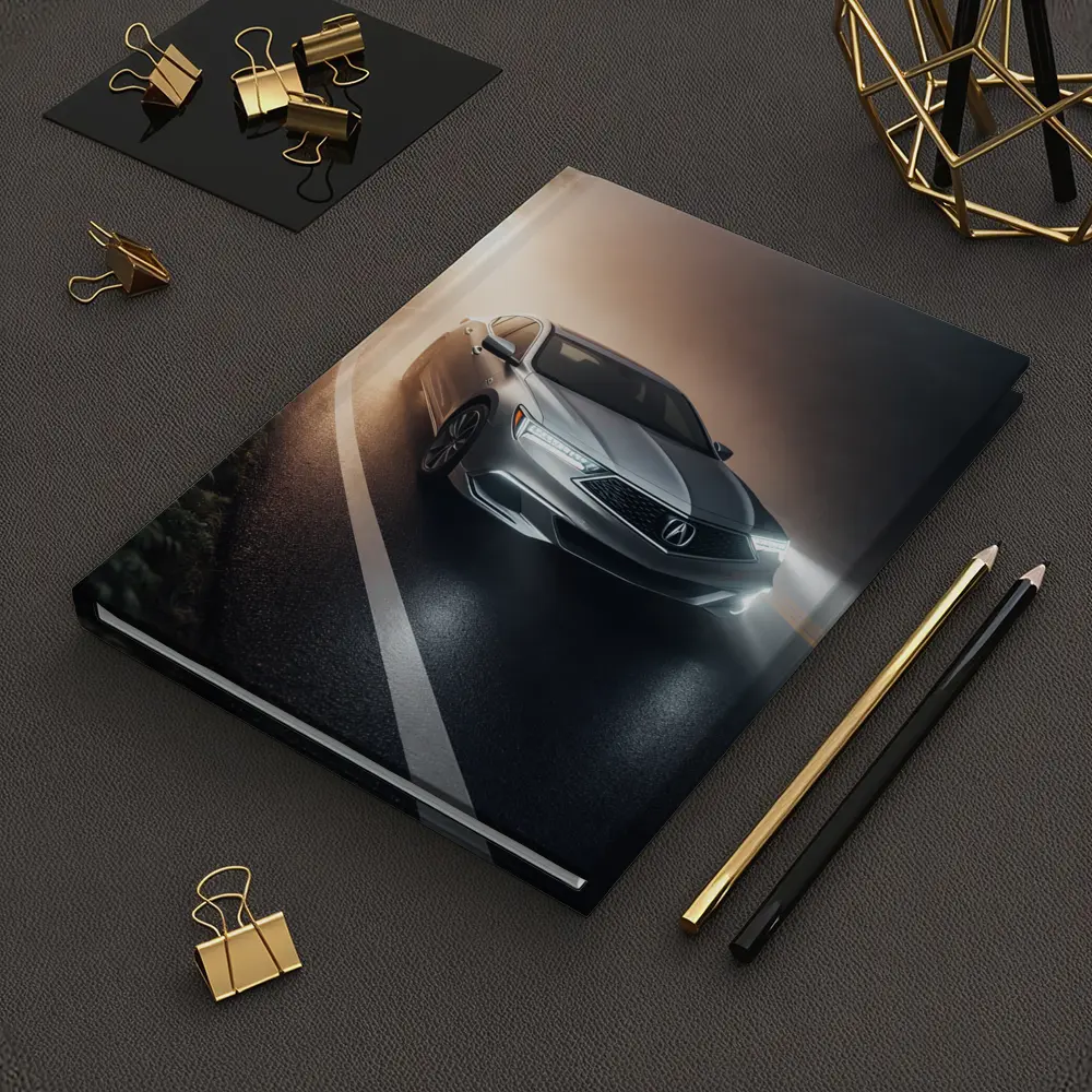 Acura ILX Sedan Driving Through Foggy Road – Notebooks