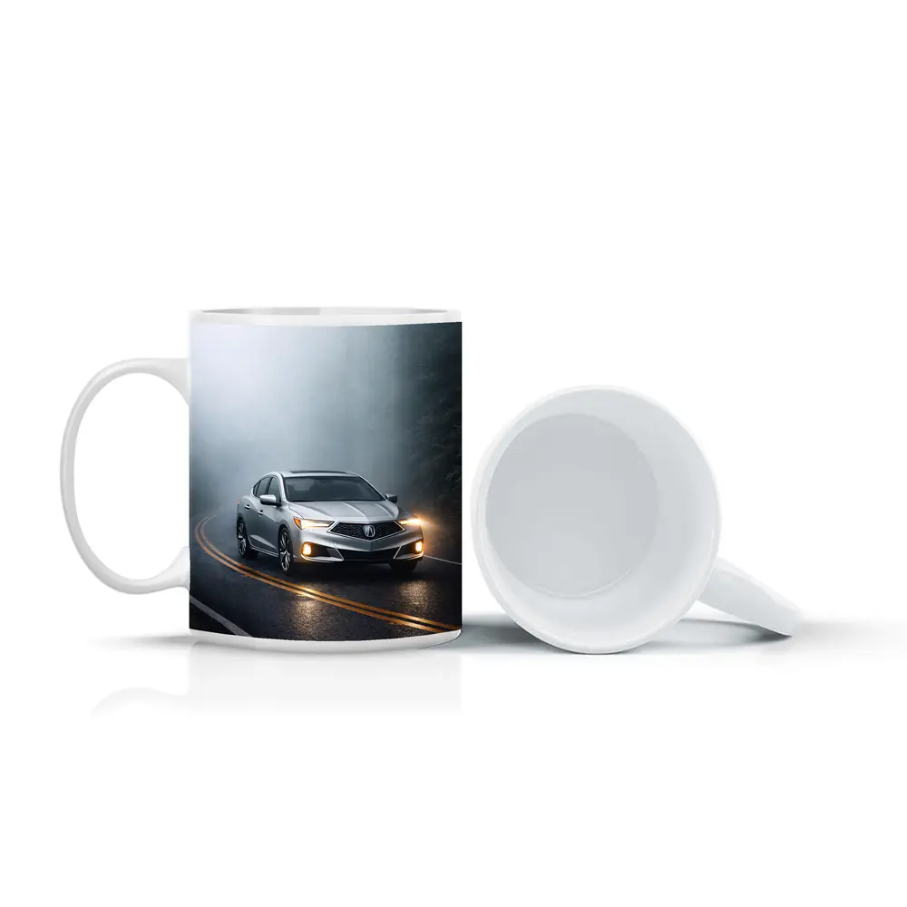 Acura ILX Sedan Driving Through Misty Road – Mugs