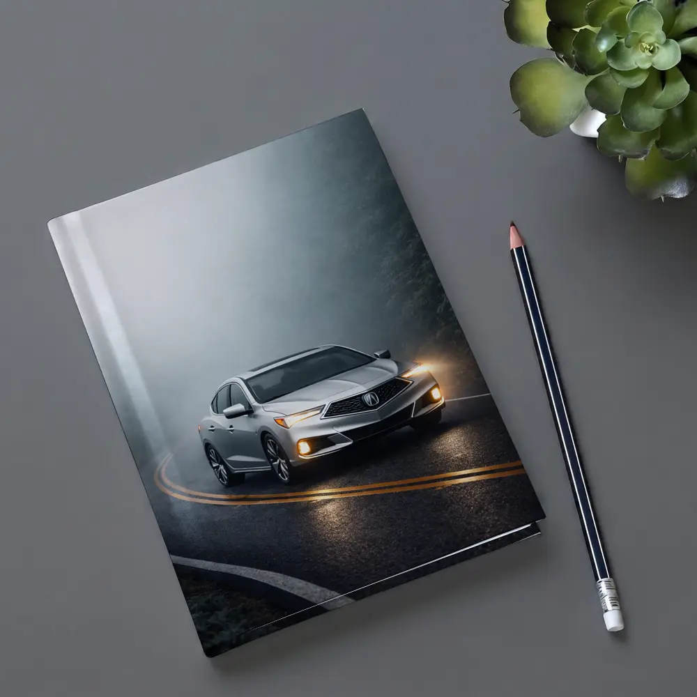 Acura ILX Sedan Driving Through Misty Road – Notebooks