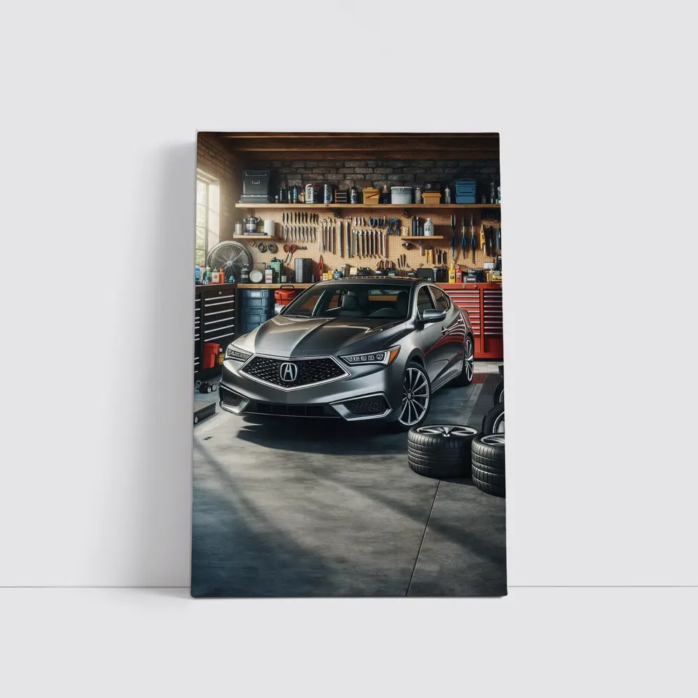 Acura ILX Sedan Parked Inside Garage – Wall Art