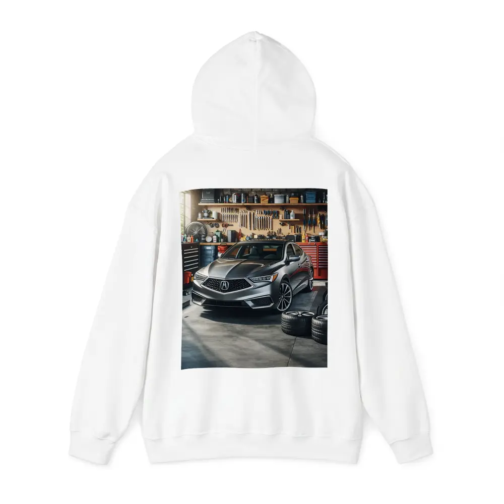 Acura ILX Sedan Parked Inside Garage – Hoodies