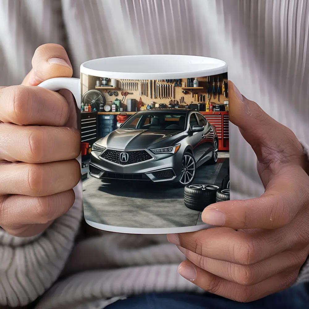 Acura ILX Sedan Parked Inside Garage – Mugs