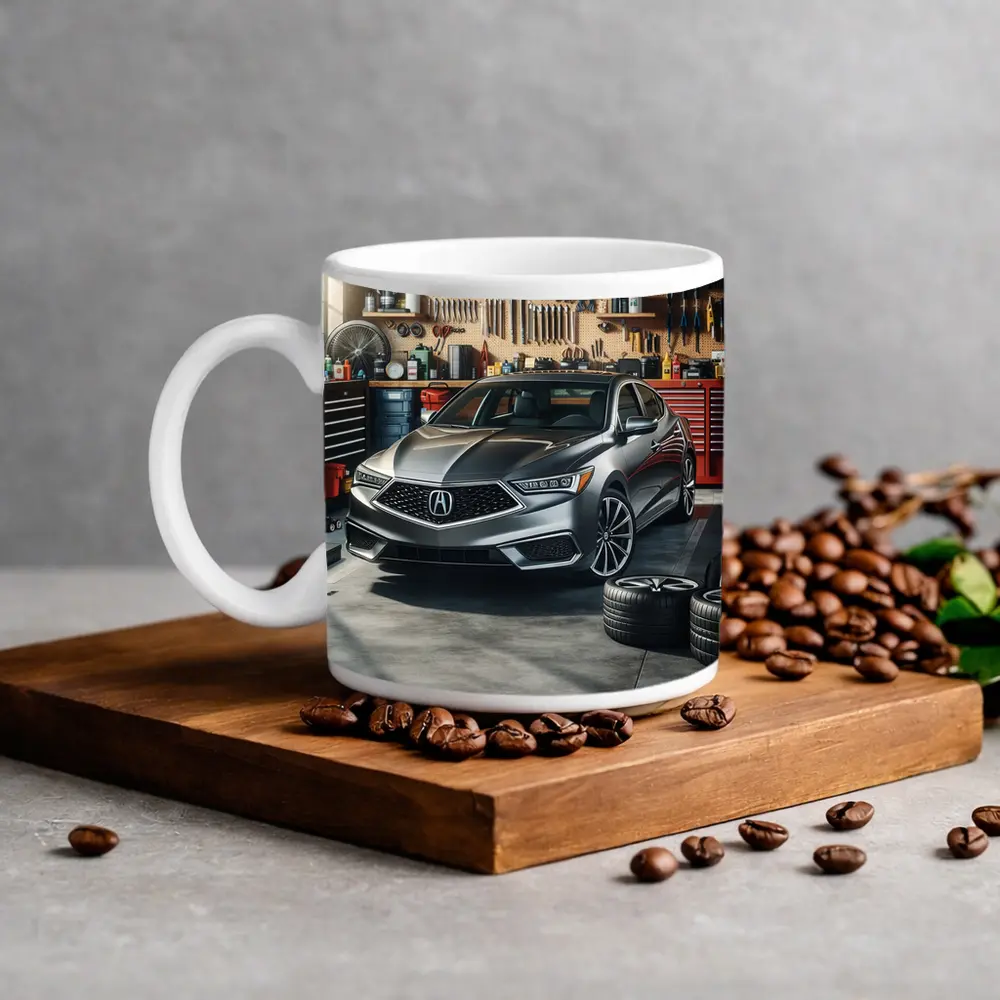 Acura ILX Sedan Parked Inside Garage – Mugs