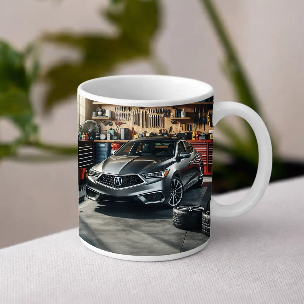 Acura ILX Sedan Parked Inside Garage – Mugs
