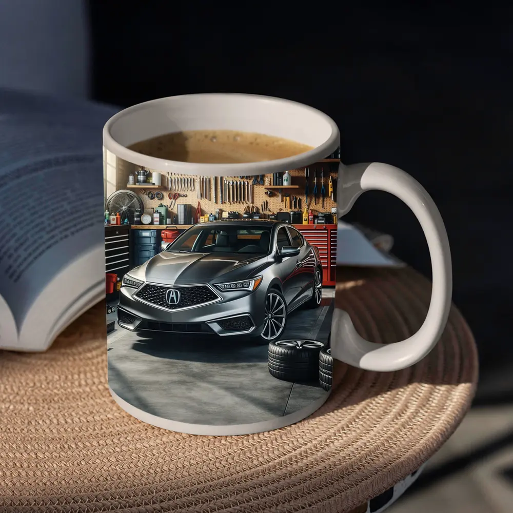 Acura ILX Sedan Parked Inside Garage – Mugs