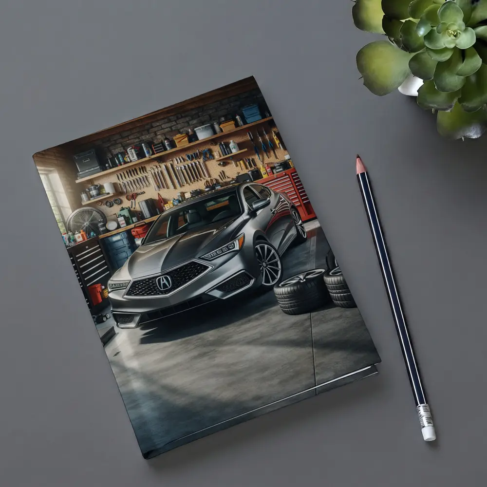 Acura ILX Sedan Parked Inside Garage – Notebooks