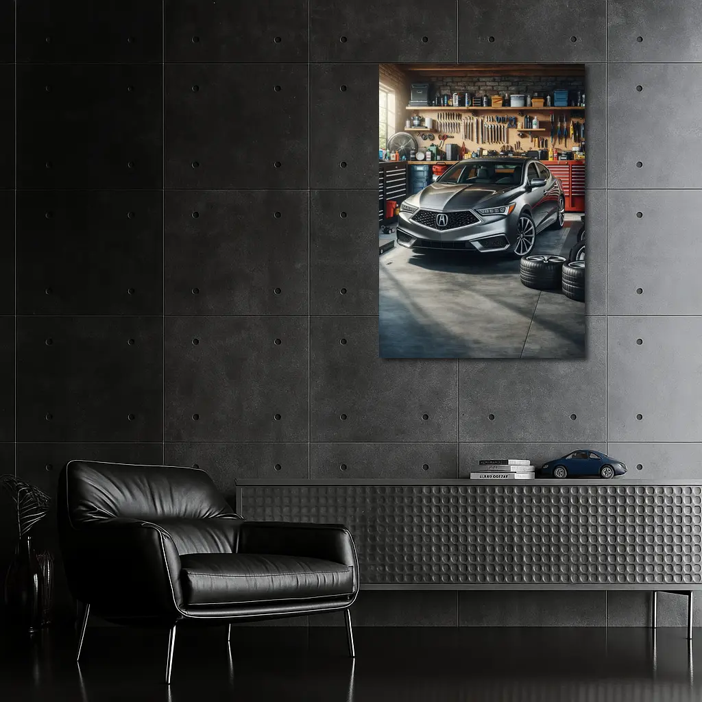 Acura ILX Sedan Parked Inside Garage – Wall Art