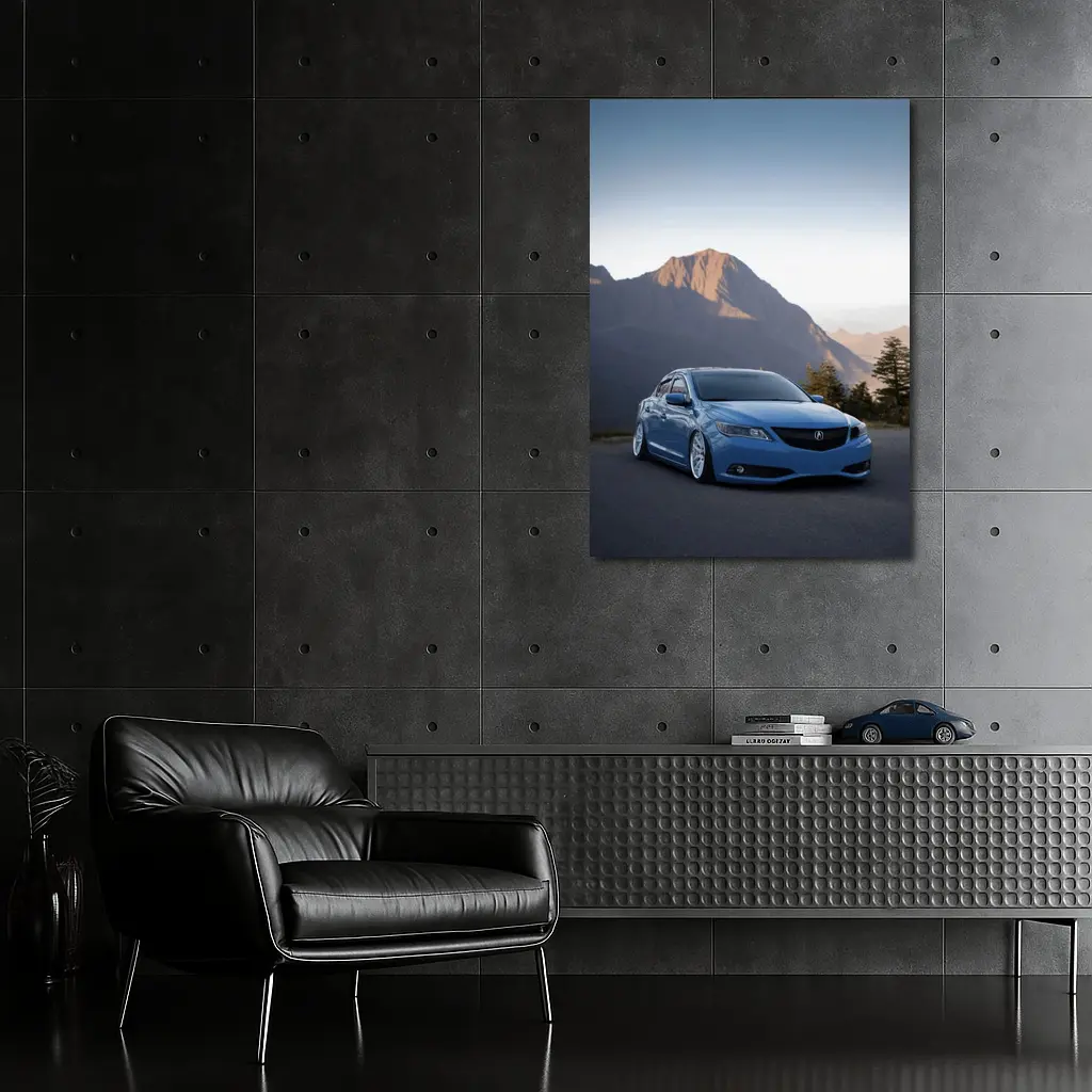 Acura ILX Blue Slammed Mountain Backdrop – Wall Art