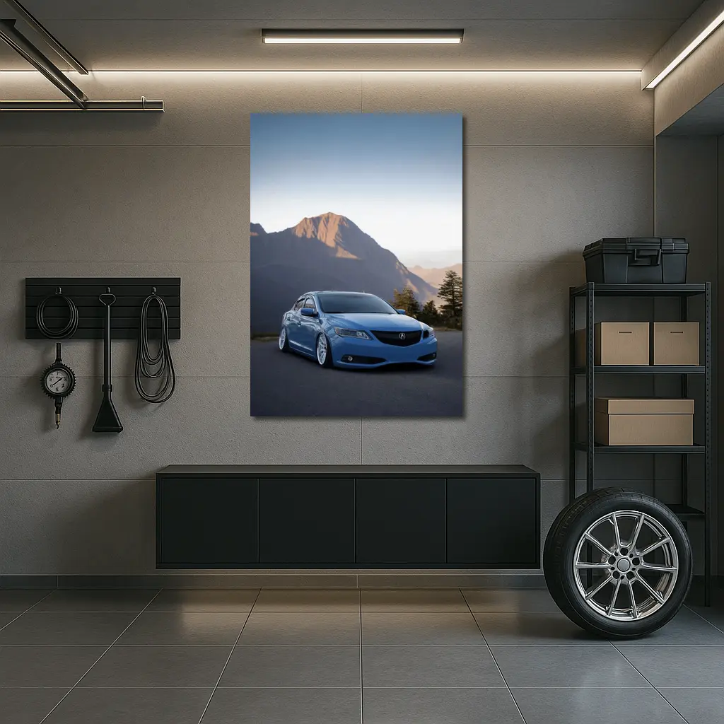 Acura ILX Blue Slammed Mountain Backdrop – Wall Art