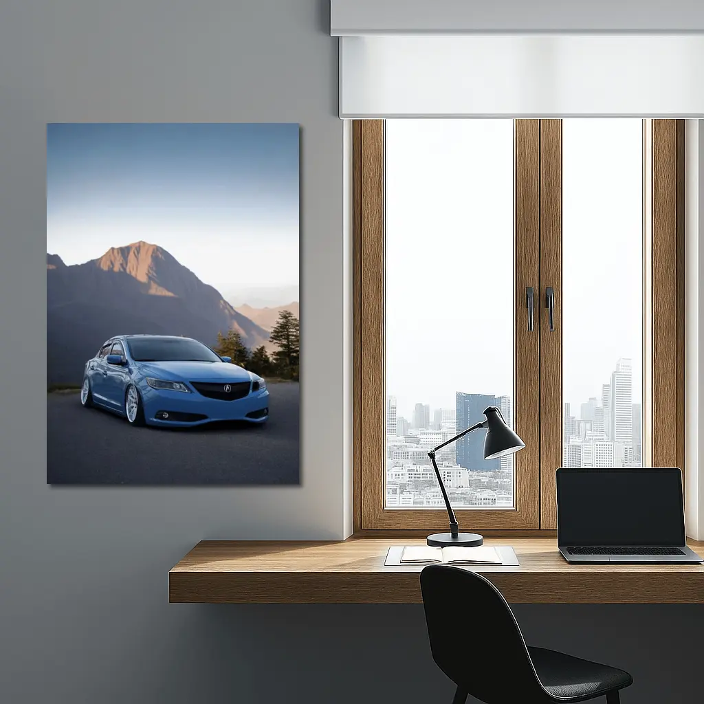 Acura ILX Blue Slammed Mountain Backdrop – Wall Art