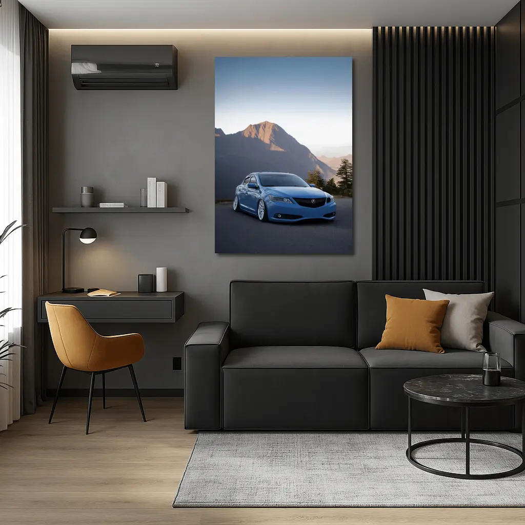 Acura ILX Blue Slammed Mountain Backdrop – Wall Art