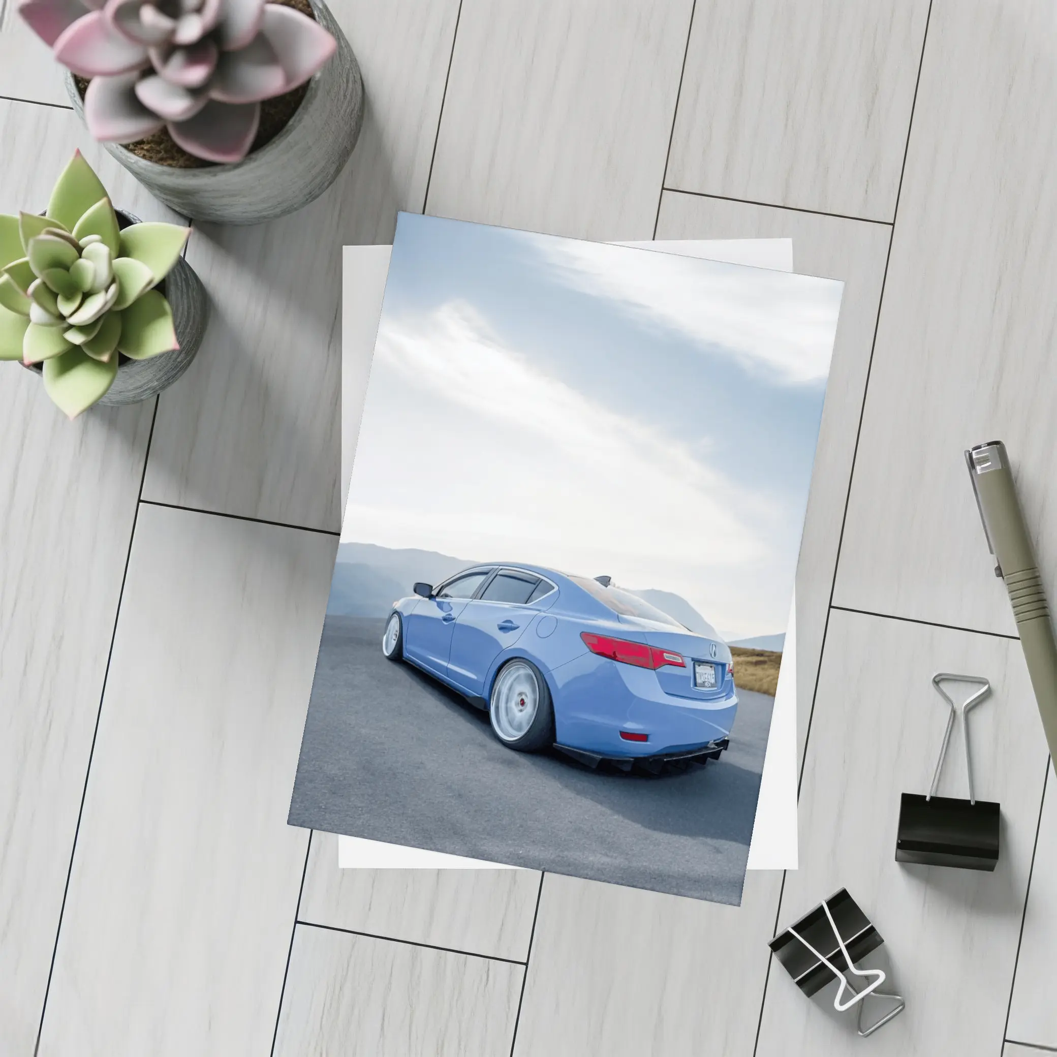 Acura ILX Blue Stance Mountain Road – Postcards