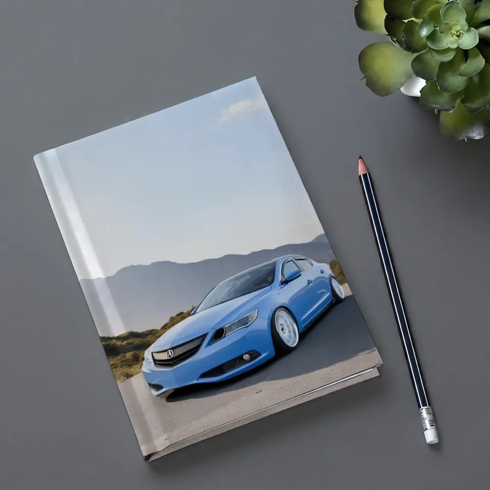 Acura ILX Blue Stance Mountain Background – Notebooks