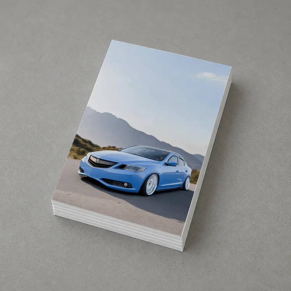Acura ILX Blue Stance Mountain Background – Postcards
