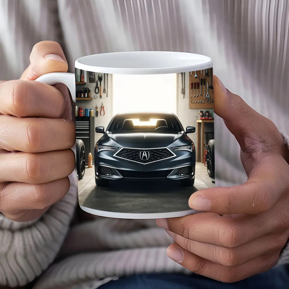 Acura ILX Parked Inside Modern Garage – Mugs