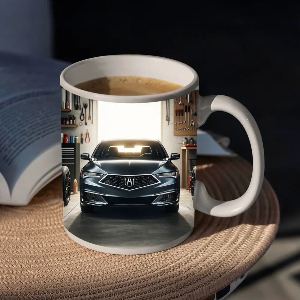 Acura ILX Parked Inside Modern Garage – Mugs