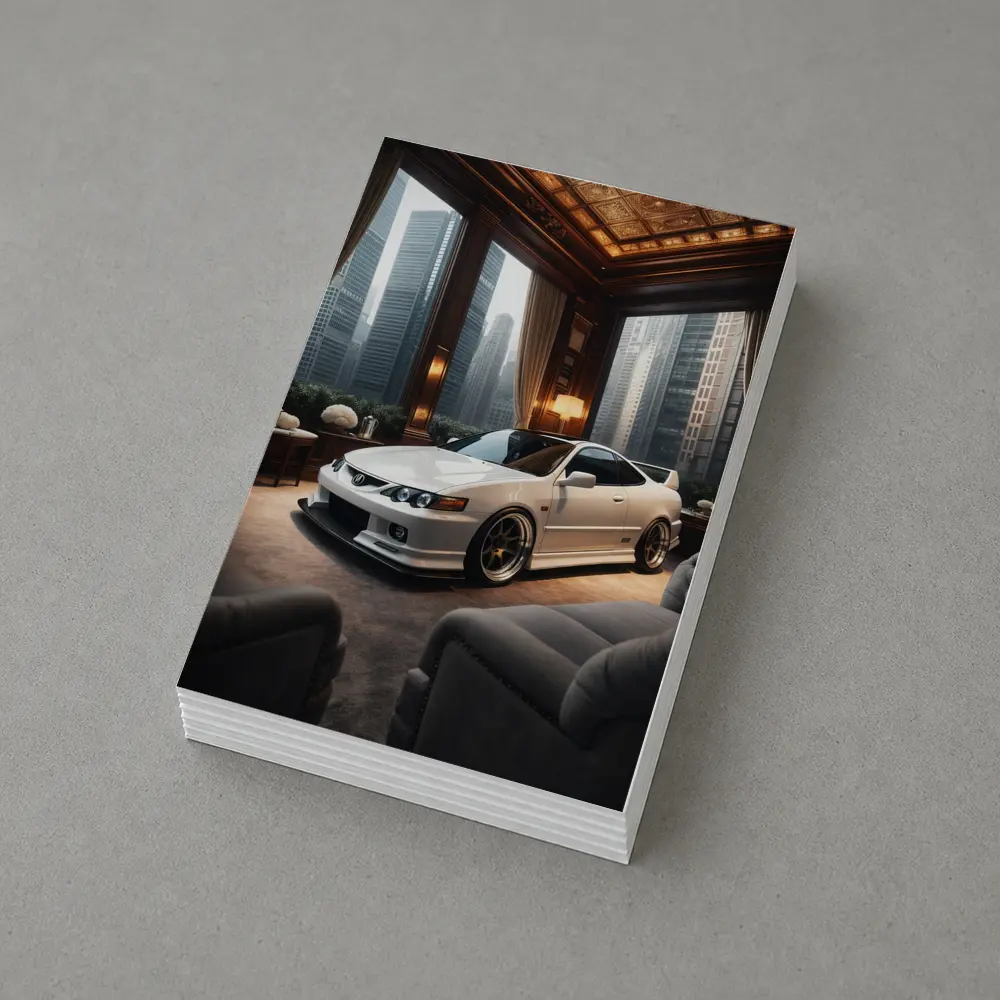 Acura Integra White Coupe Luxury Room – Postcards