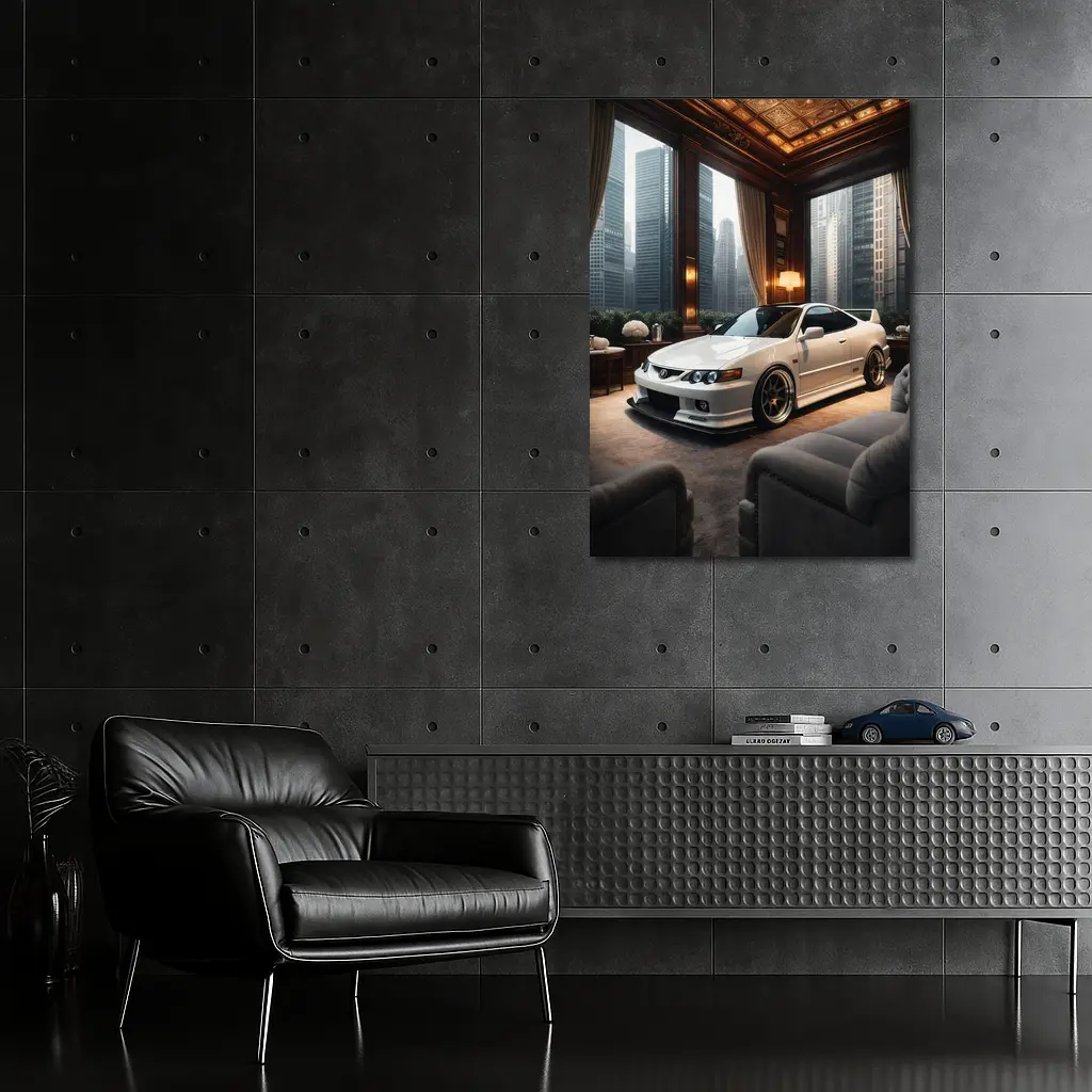 Acura Integra White Coupe Luxury Room – Wall Art