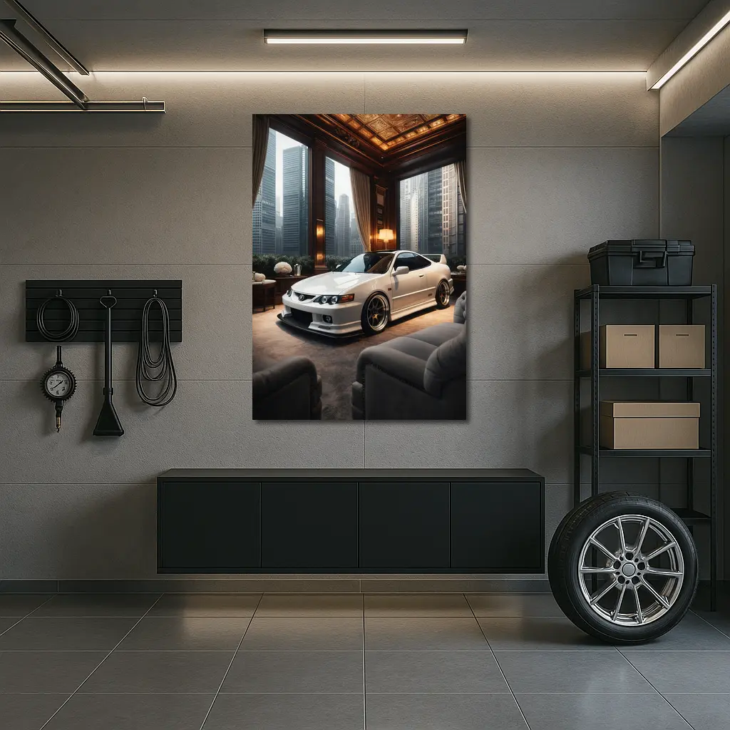 Acura Integra White Coupe Luxury Room – Wall Art