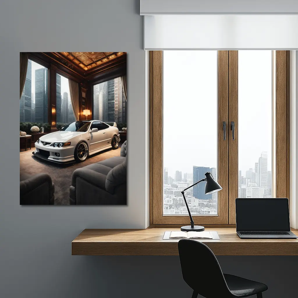 Acura Integra White Coupe Luxury Room – Wall Art